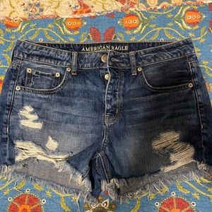 American eagle distressed midi short